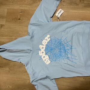 Light Blue Graphic Hoodie
